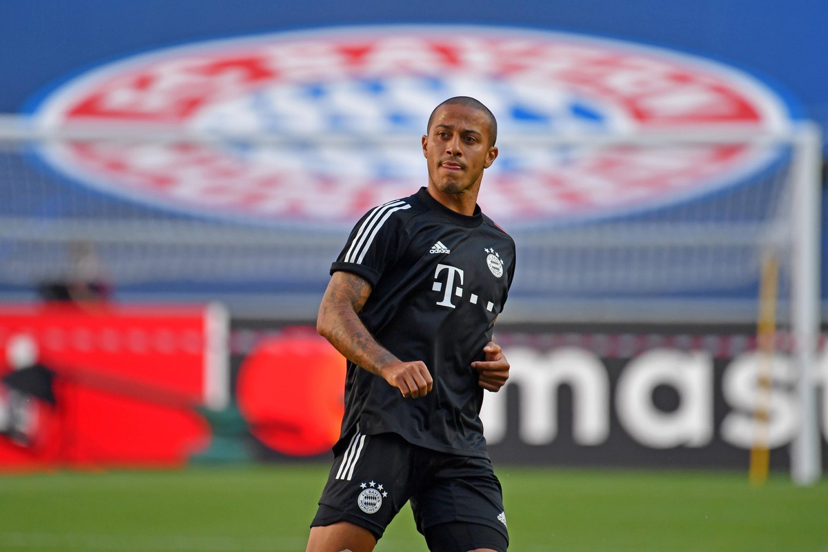 ABSCHLUSSTRAINING -Fussball Champions League/ Finale/ Paris St. Germain - Bayern Muenchen Thiago ALCANTARA Bayern Muenchen, Abschlusstraining am 22.08.2020 Fussball Champions League, Finale, FC Bayern ...