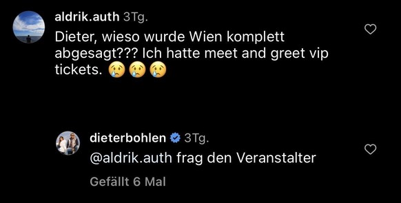 Dieter Bohlen Kommentare abgesagte Konzerte