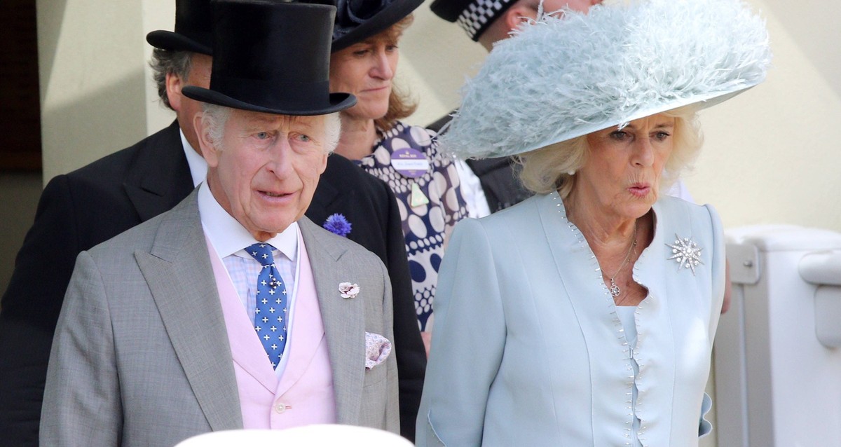 21.06.2024, Ascot, Windsor, GBR - Portrait of HRH King Charles III and Camilla, the Queen Consort. Ascot racecourse. Koenig Charles, Royals, Portrait, Portraet, Camilla, Koenigin Camilla 240621D535ROY ...