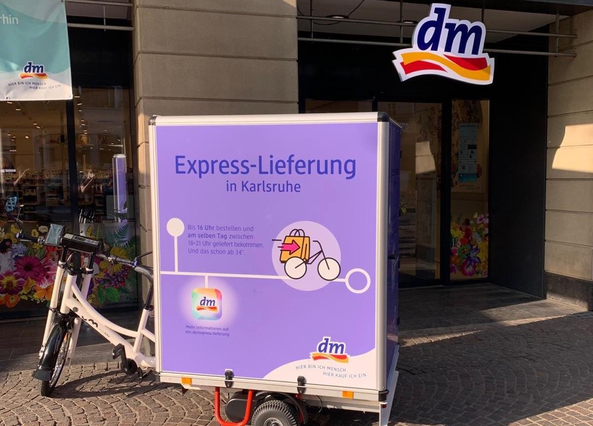 dm will Lieferungen künftig per Lastenfahrrad ausliefern