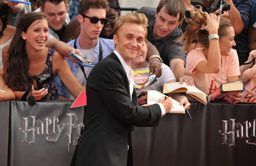 NEW YORK, NY - JULY 11: Actor Tom Felton attends the New York premiere of &quot;Harry Potter And The Deathly Hallows: Part 2&quot; at Avery Fisher Hall, Lincoln Center on July 11, 2011 in New York Cit ...