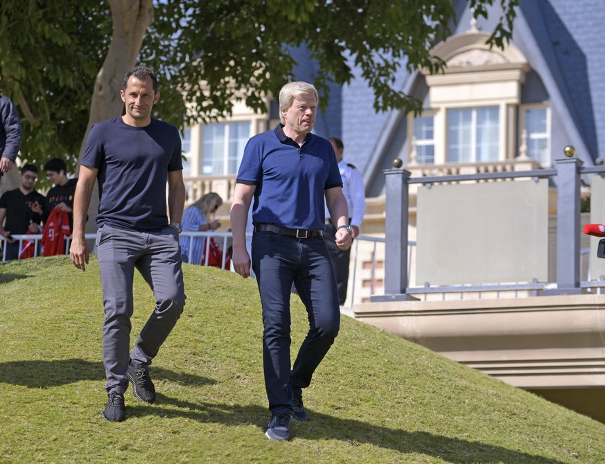 Hasan Salihamidzic (l.) und Oliver Kahn (r.) im Wintertrainingslager 2020 in Doha