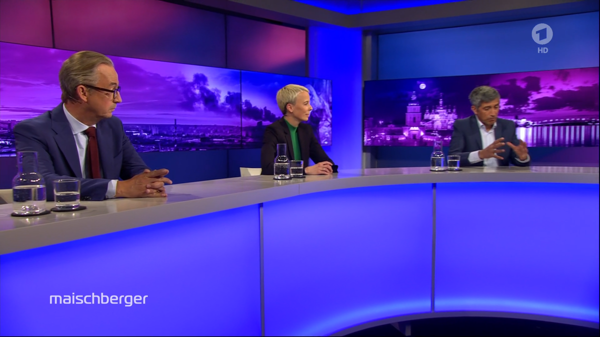Maischbergers Kommentatoren: Jan Fleischhauer, Hannah Bethke und Ranga Yogeshwar (von links).