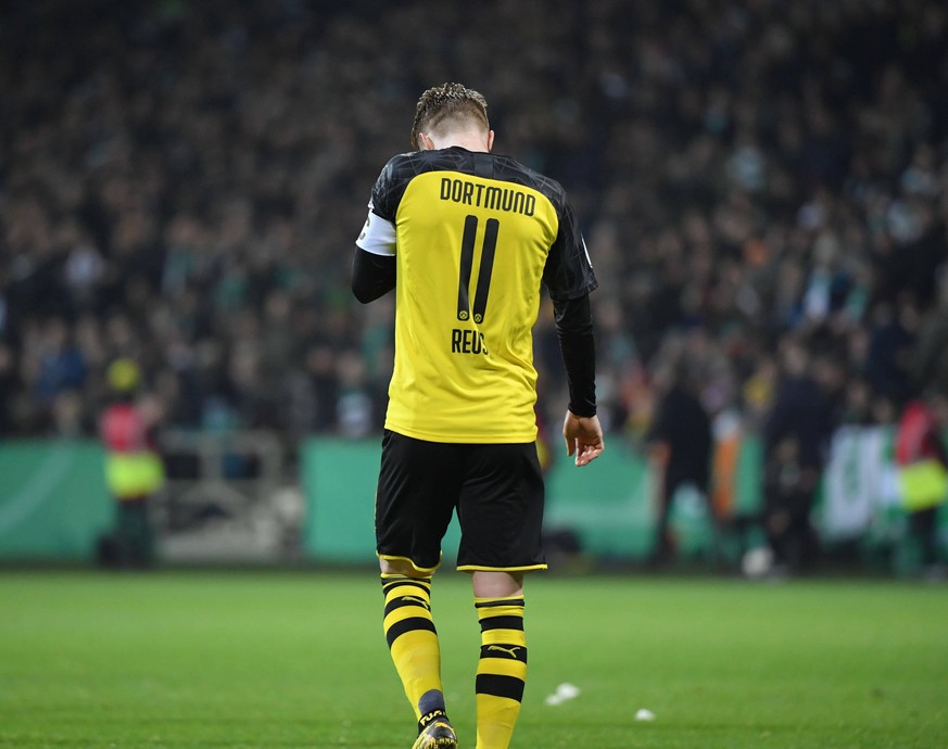 04.02.2020, Fussball GER, Saison 2019 2020, DFB Pokal 2019/2020, Achtelfinale, SV Werder Bremen - Borussia Dortmund 3:2, Marco Reus Borussia Dortmund Bremen Bremen Deutschland *** 04 02 2020, Football ...