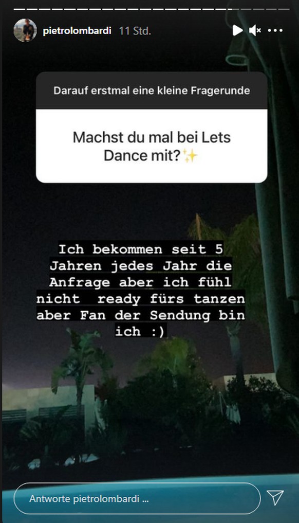 Pietro Lombardi bezieht Stellung zu &quot;Let&#039;s Dance&quot;.