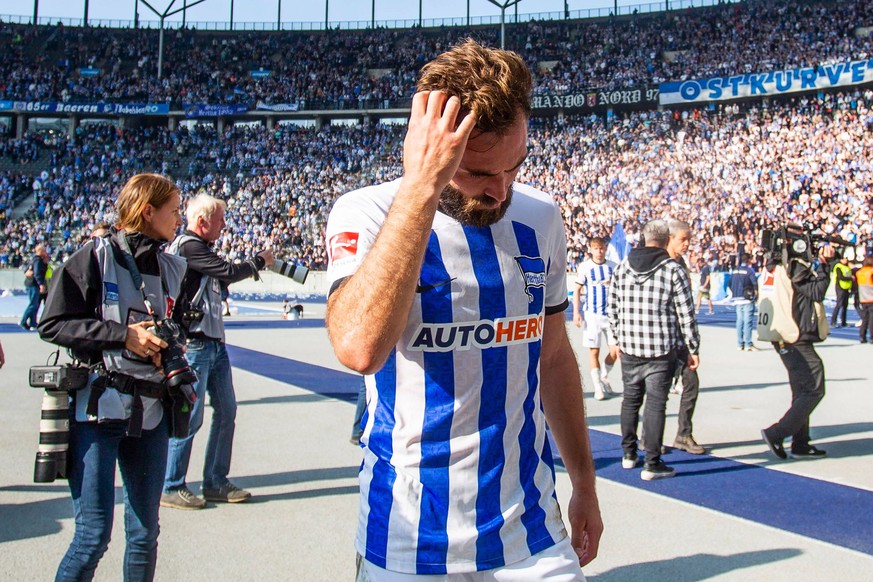 20.05.2023, xfrx, Fussball 1.Bundesliga, Hertha BSC Berlin - VfL Bochum emspor, v.l. Lucas Tousart Hertha BSC DFL/DFB REGULATIONS PROHIBIT ANY USE OF PHOTOGRAPHS as IMAGE SEQUENCES and/or QUASI-VIDEO  ...