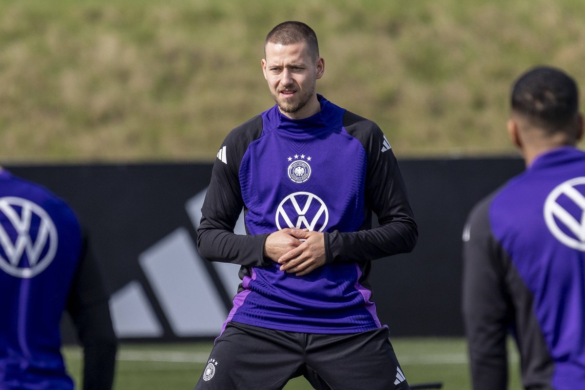 Training Deutsche Fussball Nationalmannschaft, DFB Campus, Frankfurt, 20.03.2024 Waldemar Anton Deutsche Fussball Nationalmannschaft, Training DFB, Frankfurt, DFB-Campus, 20.3.2024 *** Training German ...
