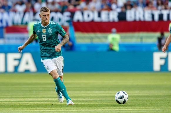 Kasan, Russland, 27.06.2018, FIFA Weltmeisterschaft, Gruppe F, Suedkorea - Deutschland, Toni Kroos (GER) in Aktion ( DeFodi507 *** Kazan Russia 27 06 2018 FIFA World Cup Group F South Korea Germany To ...