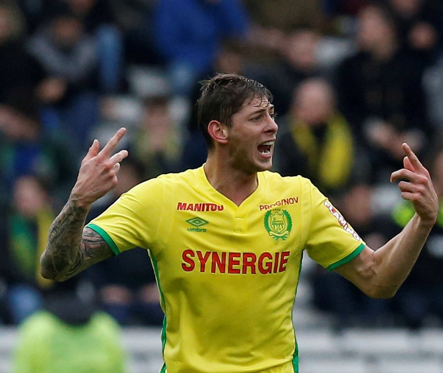 Football Soccer - FC Nantes v OGC Nice - France Ligue 1 - La Beaujoire Stadium, Nantes, France - 18/03/2017 - Nantes&#039; Emiliano Sala in action. The striker was bought by Cardiff for 15,3 mln £. Pi ...