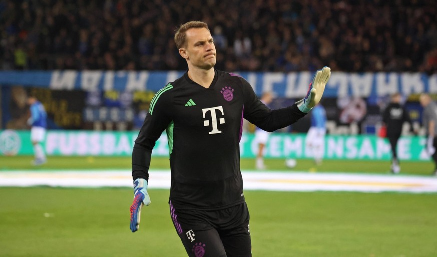 01.11.2023, Fussball, Herren, DFB-Pokal, 2. Runde, Saison 2023/2024, 1. FC Saarbrücken - FC Bayern München, Manuel Neuer FC Bayern München Saarbrücken Ludwigsparkstadion Saarland Deutschland DE *** 01 ...