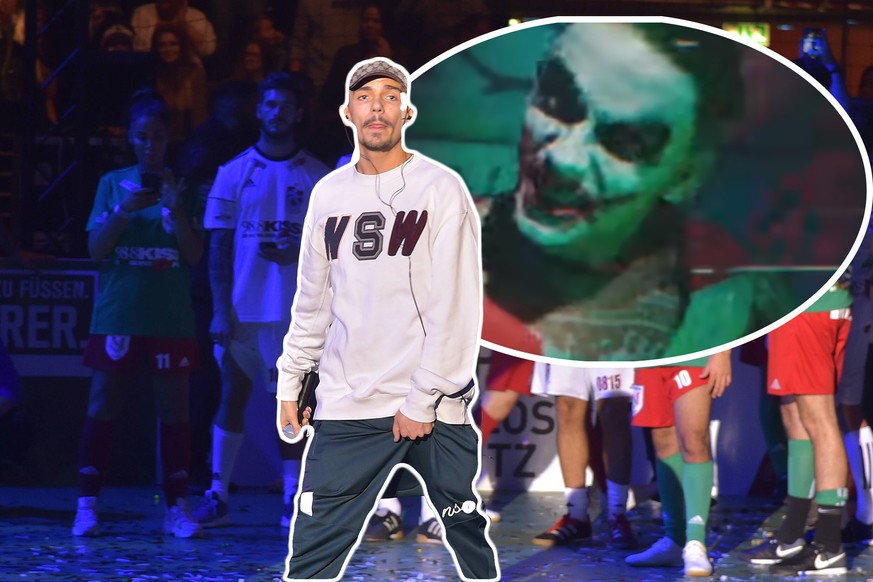 11.Kiss Cup Capital Bra, Rapper, buergerlich Vladislav Balovatsky KISS CUP 2018, Promis, Sportler, Musiker und Influencer kicken fuer den guten Zweck in der Max-Schmeling-Halle in Berlin am 02.10.2018 ...