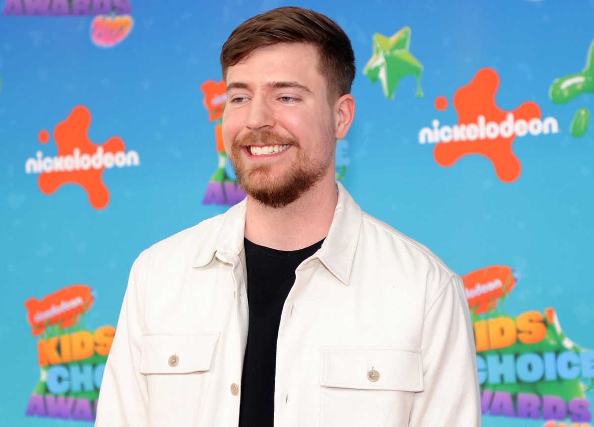 Mr. Beast attends the 37th annual Nickelodeon Kids Choice Awards at the Microsoft Theater in Los Angeles on Saturday, March 4, 2023. PUBLICATIONxINxGERxSUIxAUTxHUNxONLY LAP20230304187 GREGxGRUDT