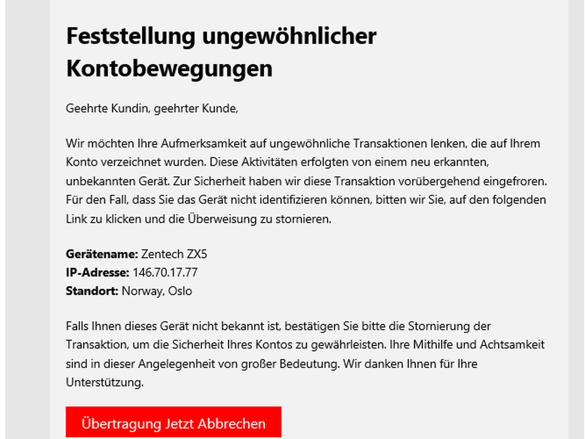 Mit vermeintlich echt aussehenden Mails überlisten Hacker:innen regelmäßig Bankkund:innen.