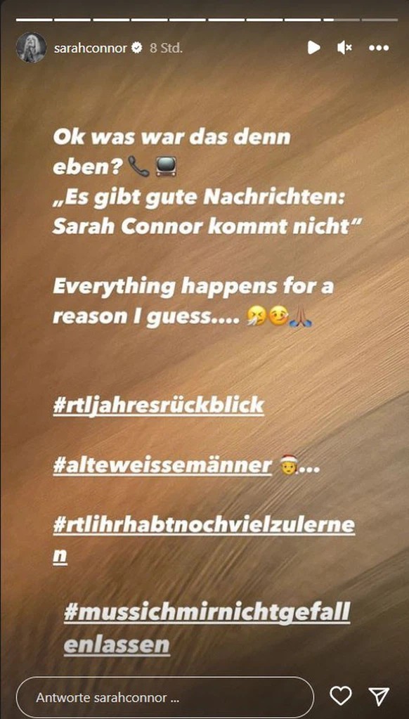 Sarah Connor schießt gegen Gottschalk und RTL.