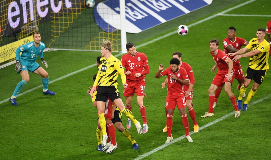 Fussball v.l. Torwart Manuel Neuer Bayern, Erling Haaland Dortmund, Robert Lewandowski, Serge Gnabry, Leon Goretzka Fussball v.l. Torwart Manuel Neuer Bayern, Erling Haaland Dortmund, Robert Lewandows ...