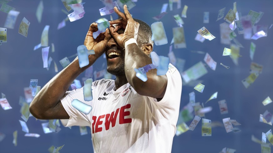 Die Bundesliga im TV ist teuer: Das dürfte selbst Kölns Stürmer Anthony Modeste seinen Jubel überdenken. 