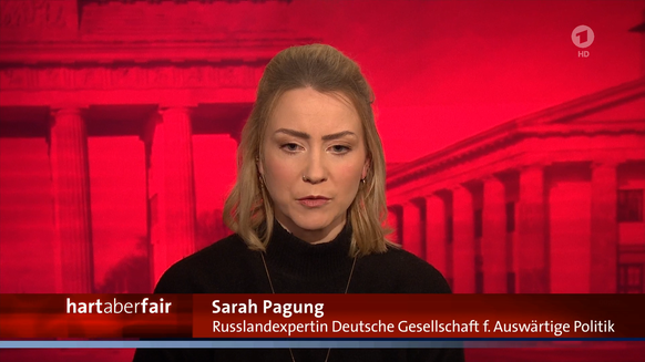 Sarah Pagung sieht "Großmachtanspruch" bei Putin.