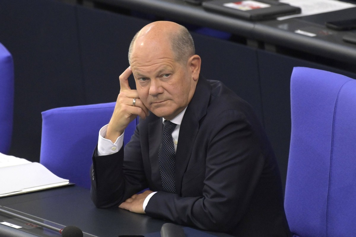 Olaf Scholz in der 177. Sitzung des Deutschen Bundestages im Reichstagsgeb