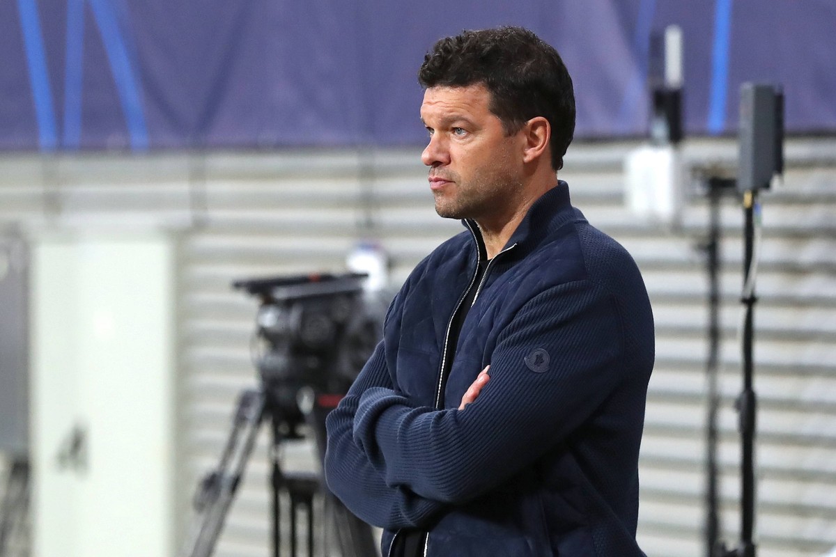 Champions League: RB Leipzig vs. Manchester City, 04.10.23 Michael Ballack. Fussball, UEFA Champions League, Saison 2023/ 2024: RB Leipzig vs. Manchester City am 04.10.23 in der Red Bull Arena, Leipzi ...