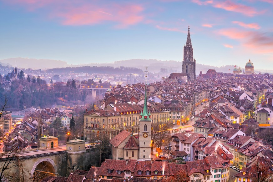 Bern city skyline, cityscape in Switzerland