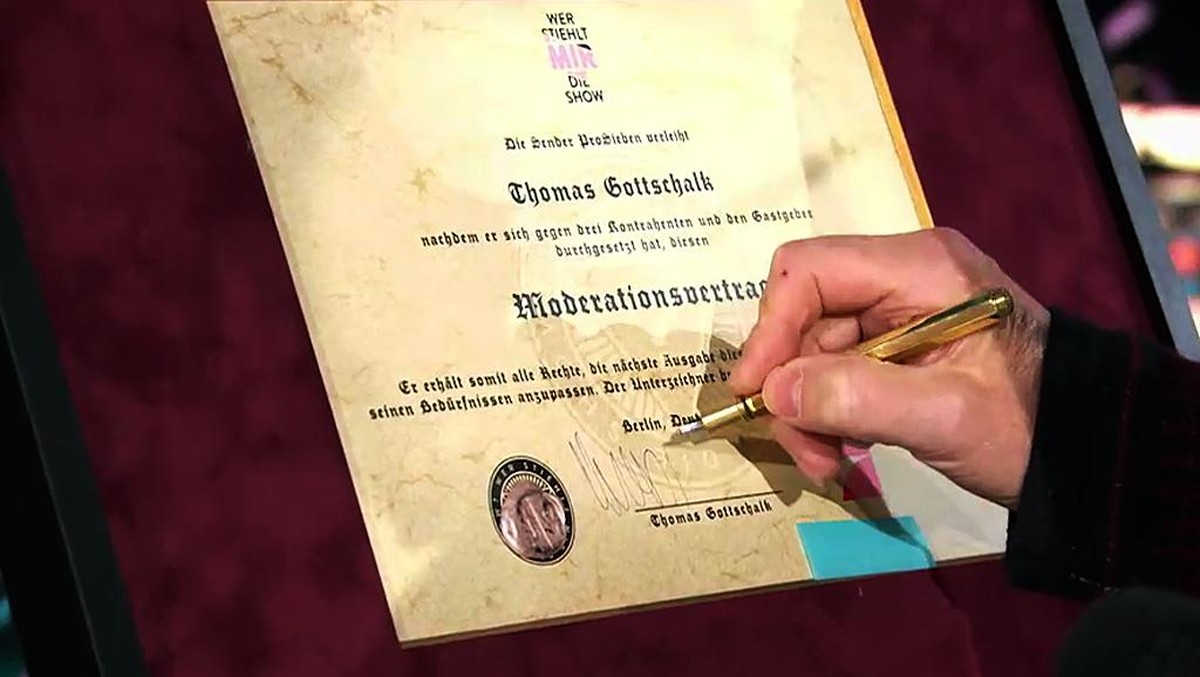 Titel: Wer stiehlt mir die Show?;
Staffel: 1;
Folge: 4;
Person: Thomas Gottschalk;
Copyright: ProSieben;
Fotograf: ProSieben;
Dateiname: 2193974.jpg;
Rechtehinweis: Joko geschlagen, ProSieben-Vertrag  ...