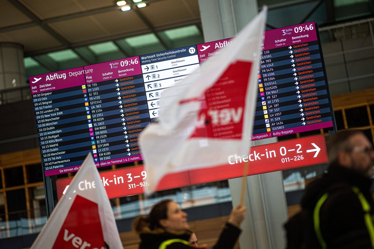 Ein Warnstreik der verdi legt am 13. M