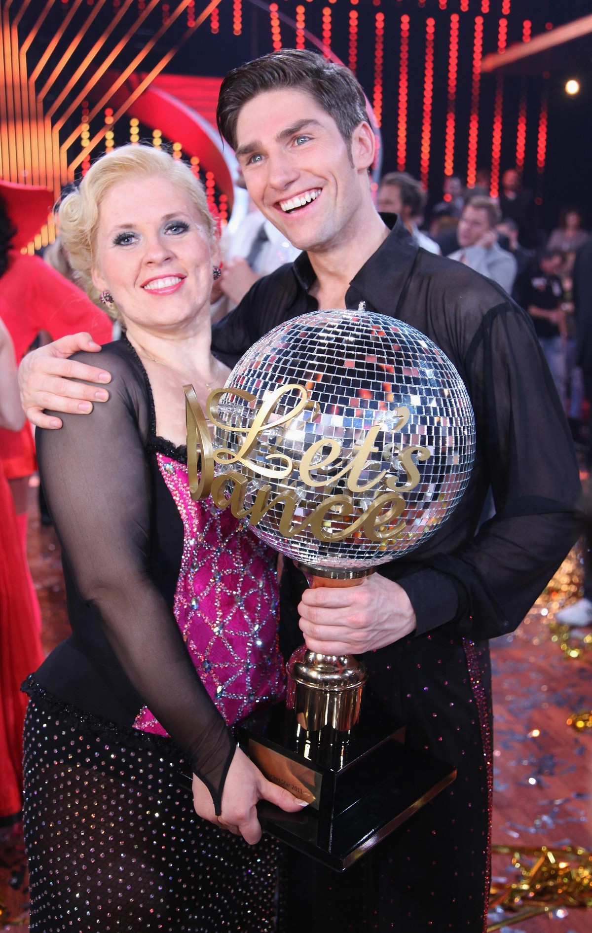 COLOGNE, GERMANY - MAY 18: Maite Kelly and Christian Polanc pose after wining the final of the 'Let's Dance' TV show at Coloneum on May 18, 2011 in Cologne, Germany. (Photo by Ralf Juer ...