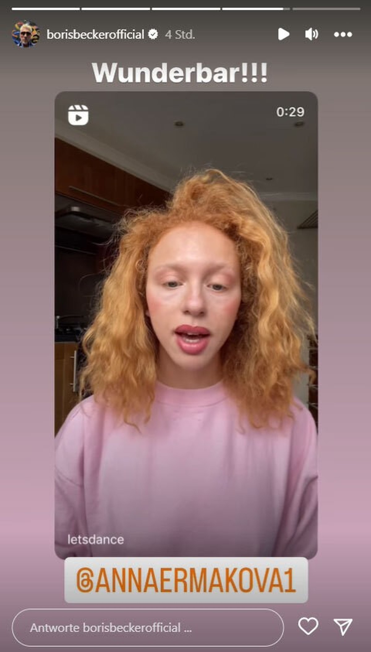 Boris Becker teilte das Video seiner Tochter.