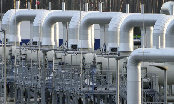 FILE - Pipes at the landfall facilities of the &#039;Nord Stream 2&#039; gas pipline are pictured in Lubmin, northern Germany, Tuesday, Feb. 15, 2022. It&#039;s not a summer heat wave that&#039;s maki ...