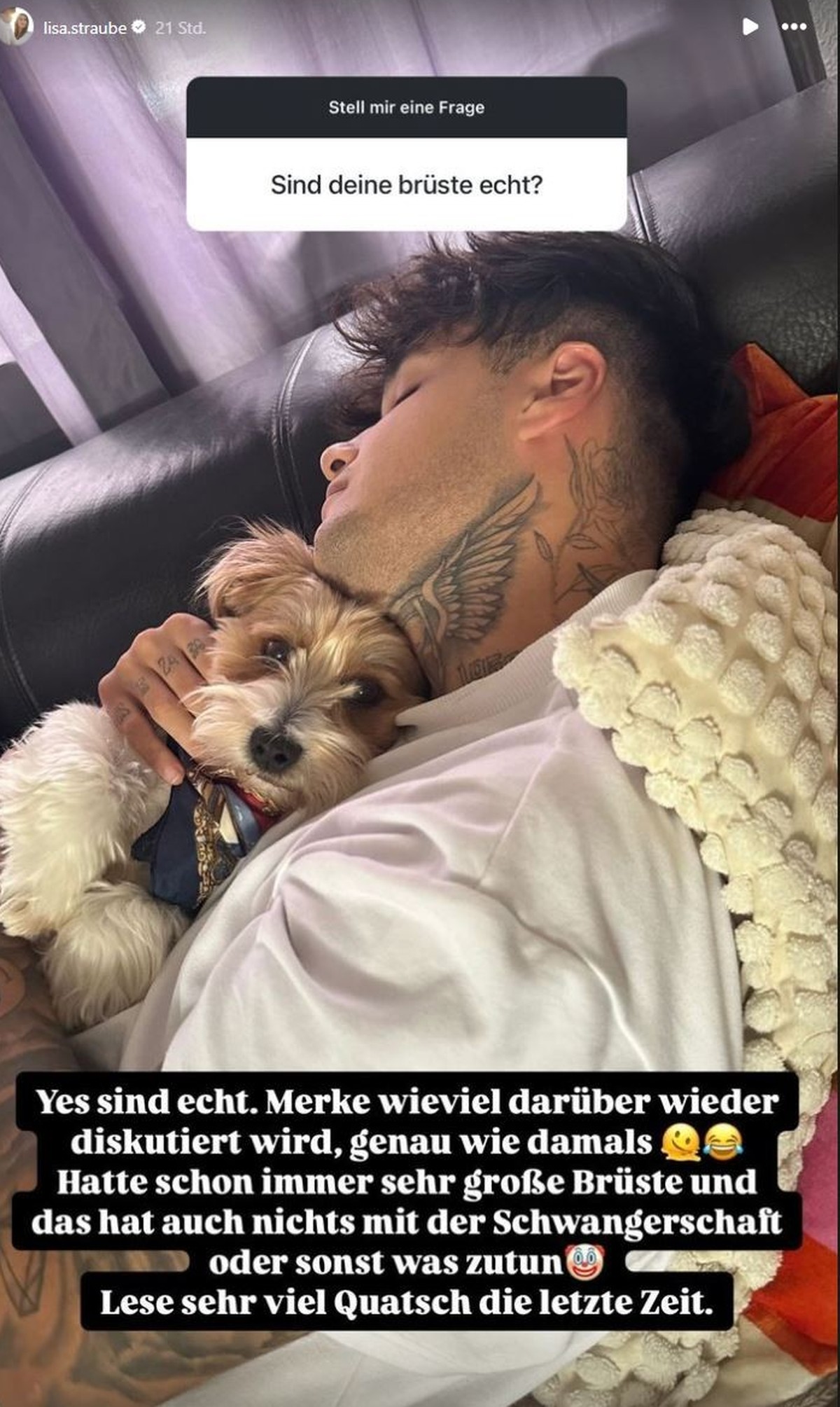 Lisa Straube spricht über Gerüchte, die ihren Körper betreffen.