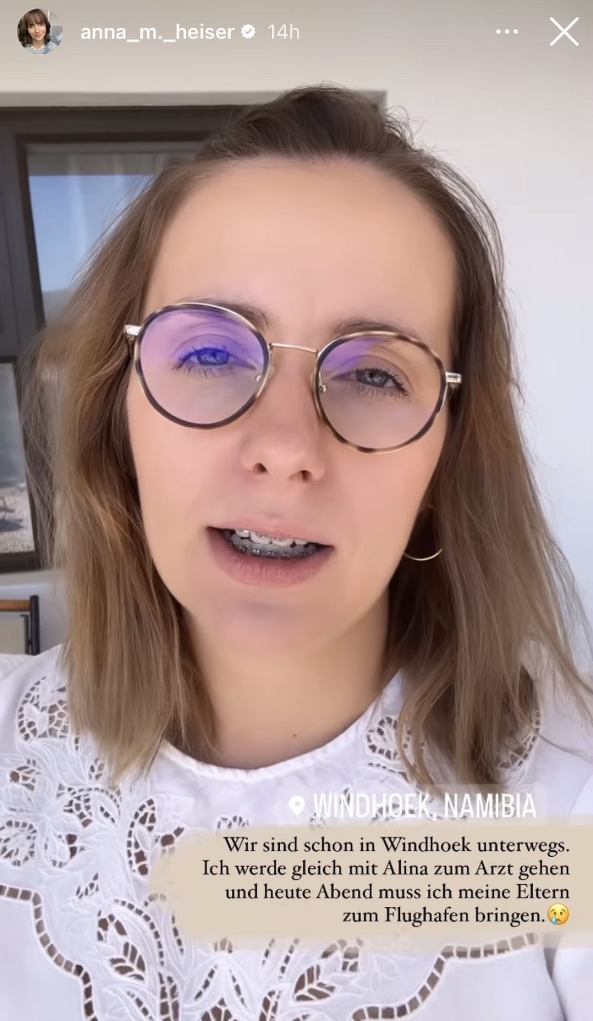Anna Heiser brachte ihre Eltern zum Flughafen.