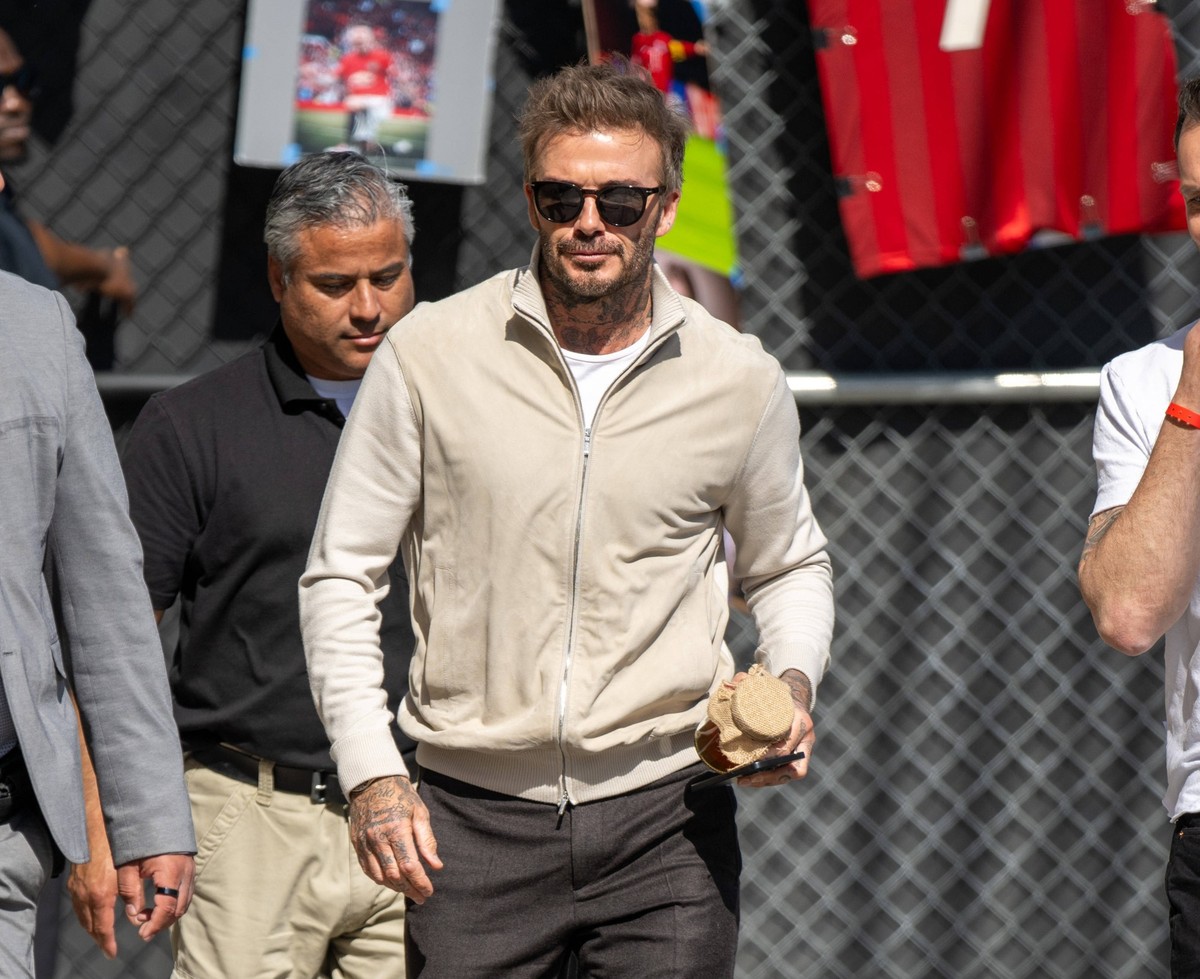 Celebrities at the Jimmy Kimmel Live show studios Featuring: David Beckham Where: Los Angeles, California, United States When: 08 May 2024 Credit: BauerGriffin/INSTARimages EDITORIAL USE ONLY. RESTRIC ...