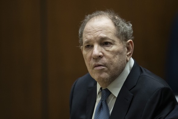 Former film producer Harvey Weinstein appears in court at the Clara Shortridge Foltz Criminal Justice Center in Los Angeles, Calif., on Tuesday, Oct. 4 2022. (Etienne Laurent/Pool Photo via AP)