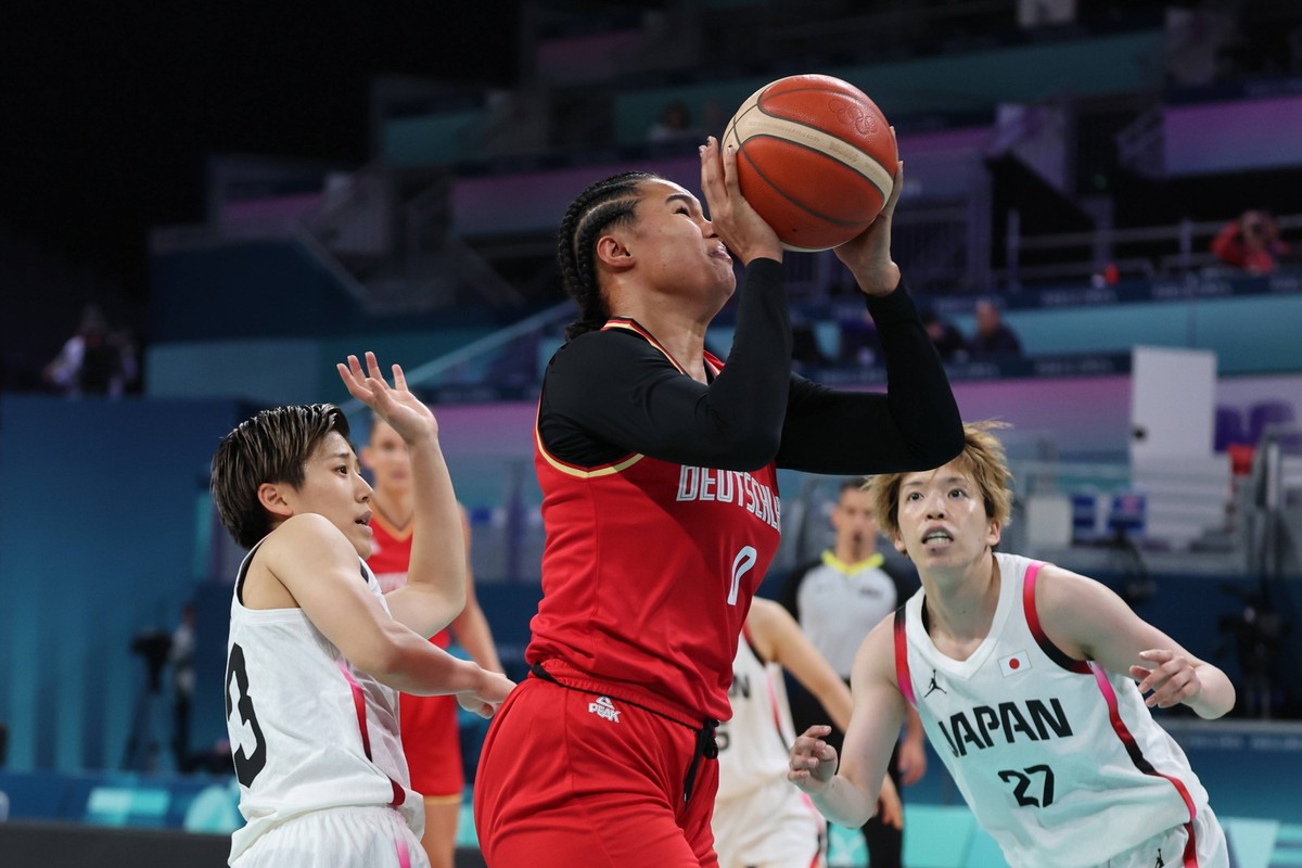 Satou SABALLY Allemagne Women basketball, Japan vs Germany, Women s preliminary round during the Olympic Games, Olympische Spiele, Olympia, OS Paris 2024 - photo Laurent Sanson / DPPI / Panoramic JO 2 ...