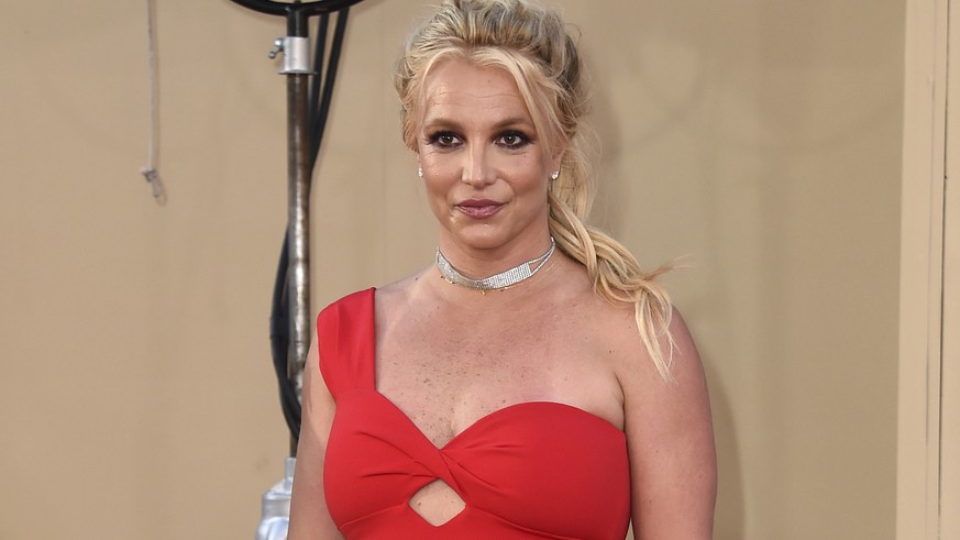 FILE - Britney Spears arrives at the Los Angeles premiere of &quot;Once Upon a Time in Hollywood&quot; on July 22, 2019. When Spears speaks to a judge at her own request on Wednesday, June. 23, 2021,  ...