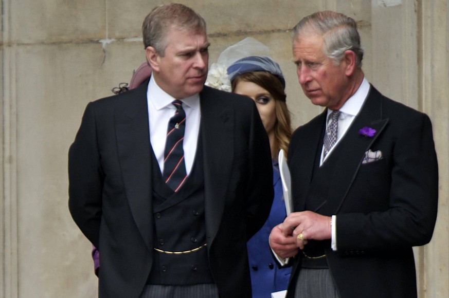 June 5, 2012 - London, Spain - Princes Andrew and Prince of Wales, Charles attend the Queen Elizabeth II Diamond Jubilee at Saint Paul s Cathedral in London on June 5, 2012 PUBLICATIONxINxGERxSUIxAUTx ...
