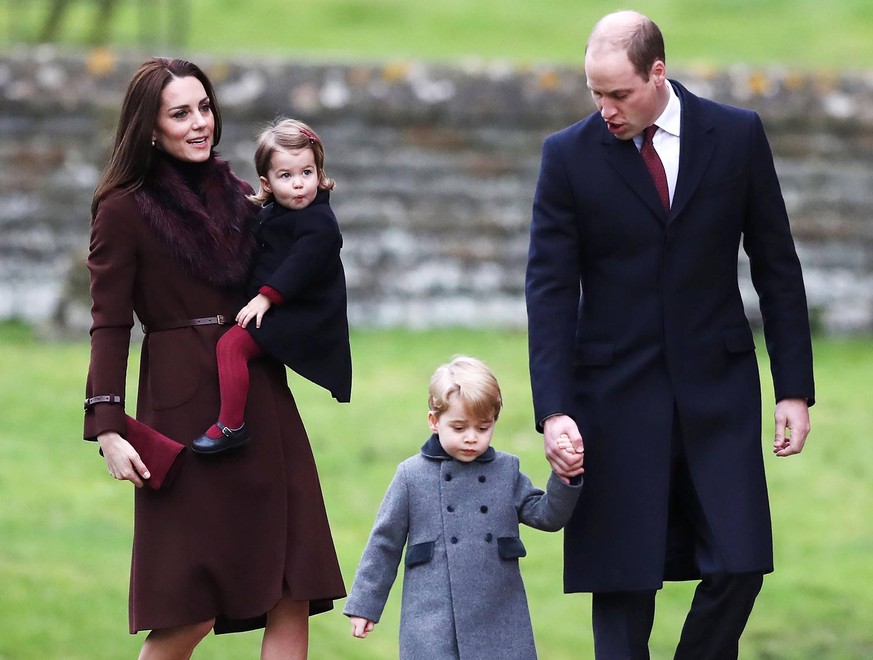 Kate, William, George und Charlotte an Weihnachten