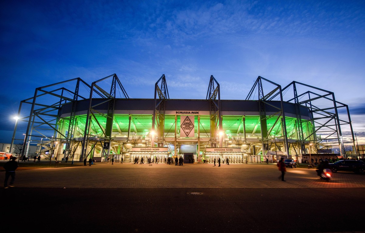 3. November 2015: M�nchengladbach, Borussia-Park: Au�ensicht des Borussia Park, Heimst�tte von Fu�ball Bundesligist Borussia M�nchengladbach.