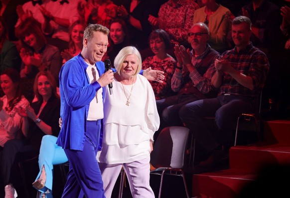 COLOGNE, GERMANY - APRIL 28: Jens Knossalla (aka Knossi) and Ida Knossalla are seen on stage during the 9th &quot;Let&#039;s Dance&quot; show at MMC Studios on April 28, 2023 in Cologne, Germany. (Pho ...