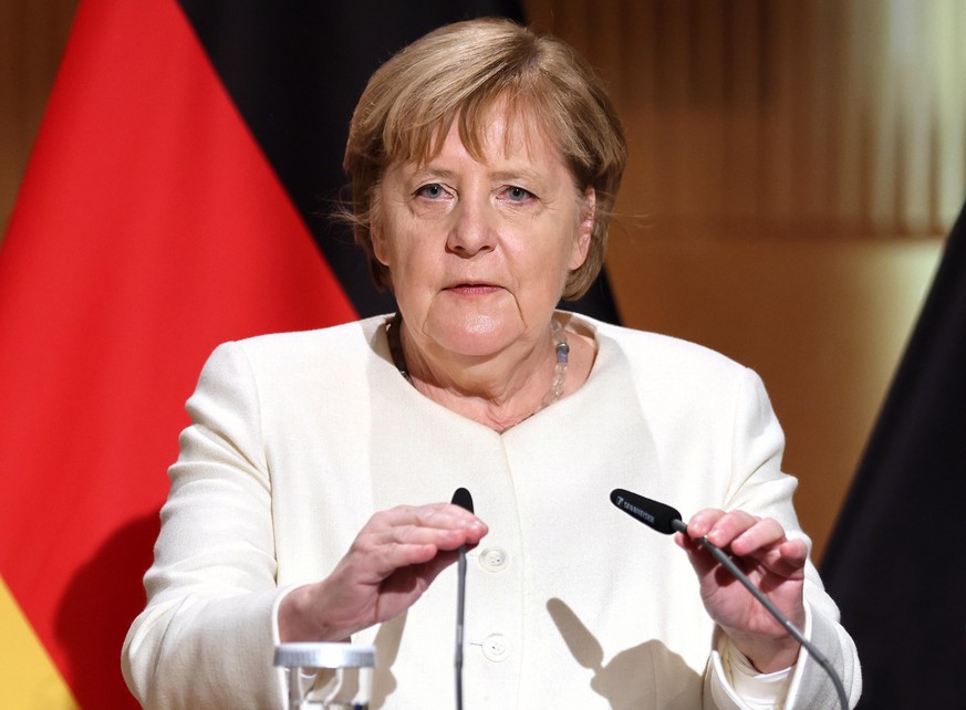 "Demokratie ist nicht einfach da": Angela Merkel am Tag der Deutschen Einheit beim zentralen Festakt in Halle (Saale).