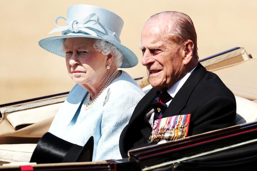 Duke of Edinburgh death. File photo dated 17/06/17 of Queen Elizabeth II and the late Duke of Edinburgh. The Queen is set to celebrate the first birthday of her reign without her husband, as the royal ...