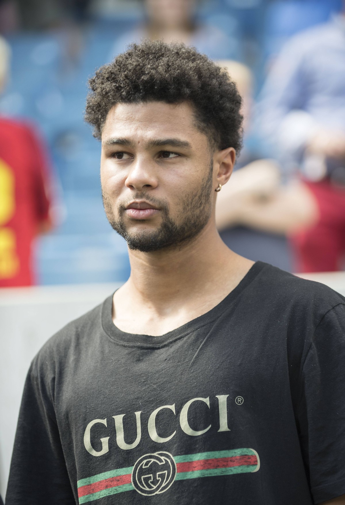 Serge GNABRY (1899) privat, zivil, im Gucci T-Shirt Fussball 1. Bundesliga, 34. Spieltag, TSG 1899 Hoffenheim (1899) - Borussia Dortmund (DO) 3:1, am 12.05.2018 in Sinsheim/ Deutschland. *** Serge GNA ...