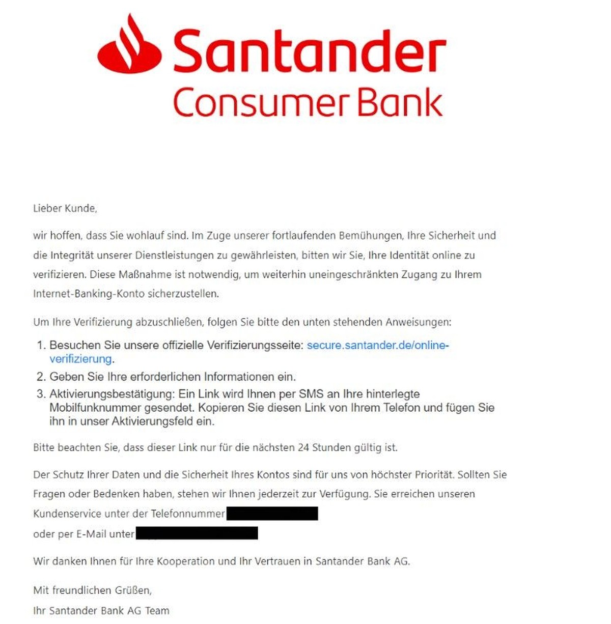 Betrug: So oder so ähnlich sieht die Phishing-Mail aus.
