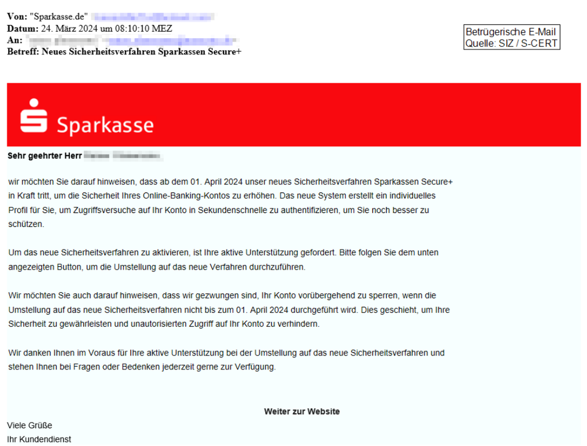 Auf den ersten Blick wirken Phishing-Mails häufig täuschend echt.