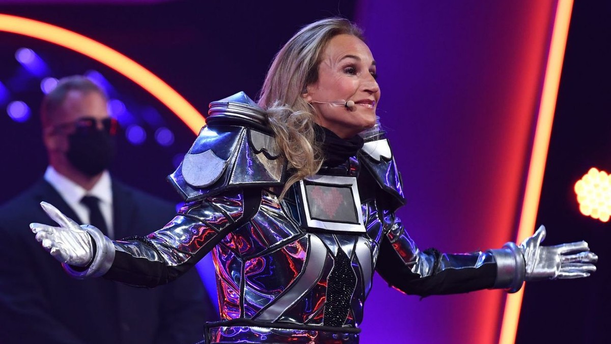 Caroline Beil nach ihrer "Masked Singer"-Enthüllung.