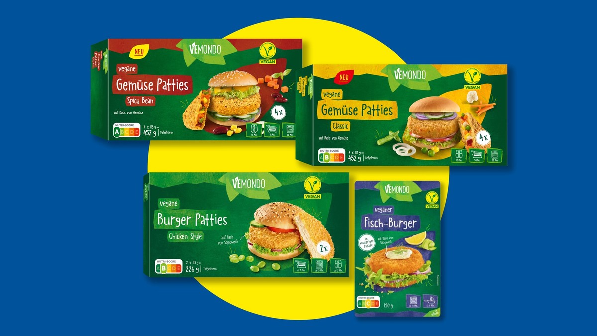 Lidl vegane Burger | Foto: Lidl / Weiterer Text über ots und www.presseportal.de/nr/58227 / Die Verwendung dieses Bildes für redaktionelle Zwecke ist unter Beachtung aller mitgeteilten Nutzungsbedingu ...