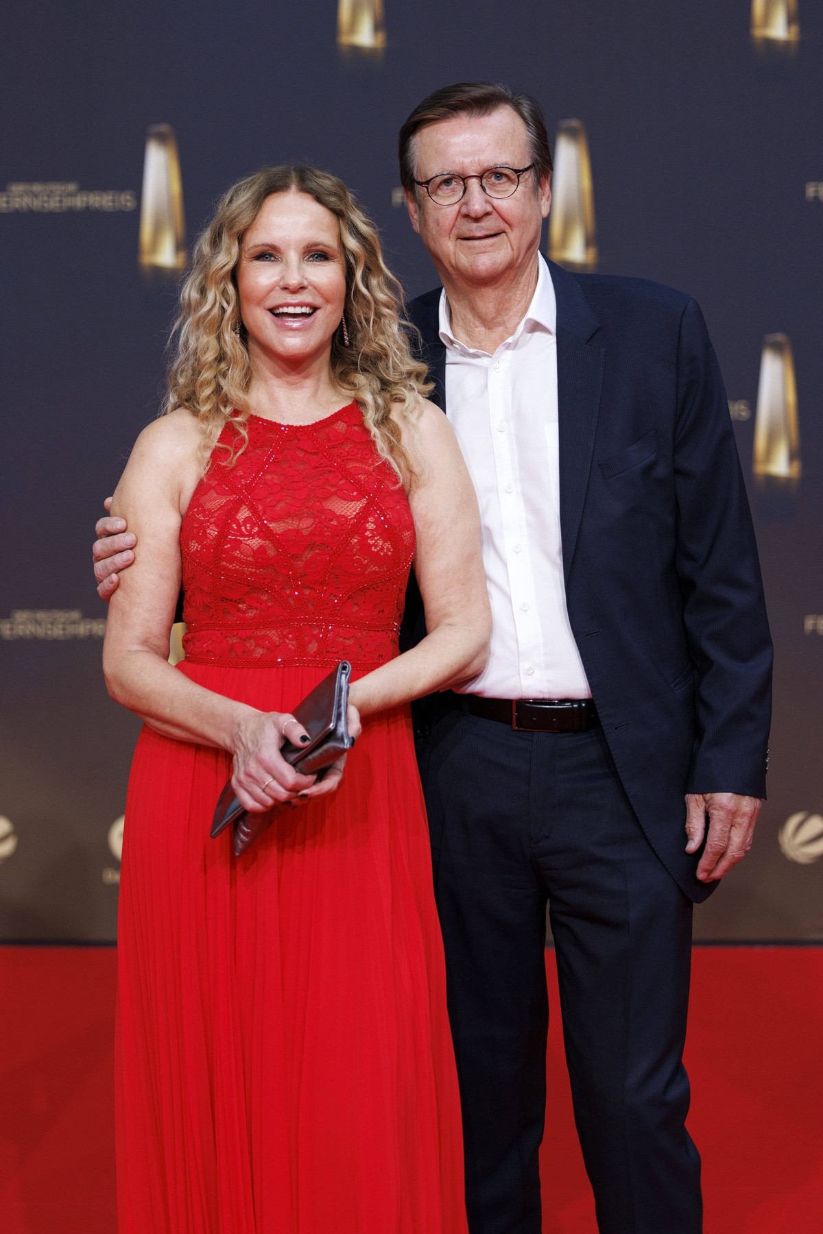 Moderatorin Katja Burkard und Ehemann und Medienmanager Hans Mahr bei der Deutsche Fernsehpreis 2022 - Die TV-Highlights des Jahres in den MMC-Studios in Ossendorf. K�ln, 14.09.2022 NRW Deutschland ** ...