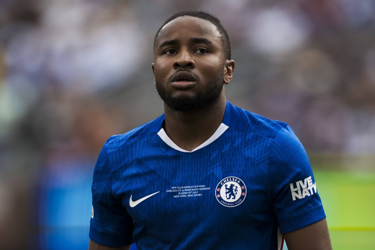 Chelsea FC v Paris Saint-Germain FC - FIFA Club World Cup Christopher Nkunku of Chelsea FC looks on during the FIFA Club World Cup final football match between Chelsea FC and Paris Saint-Germain FC. E ...