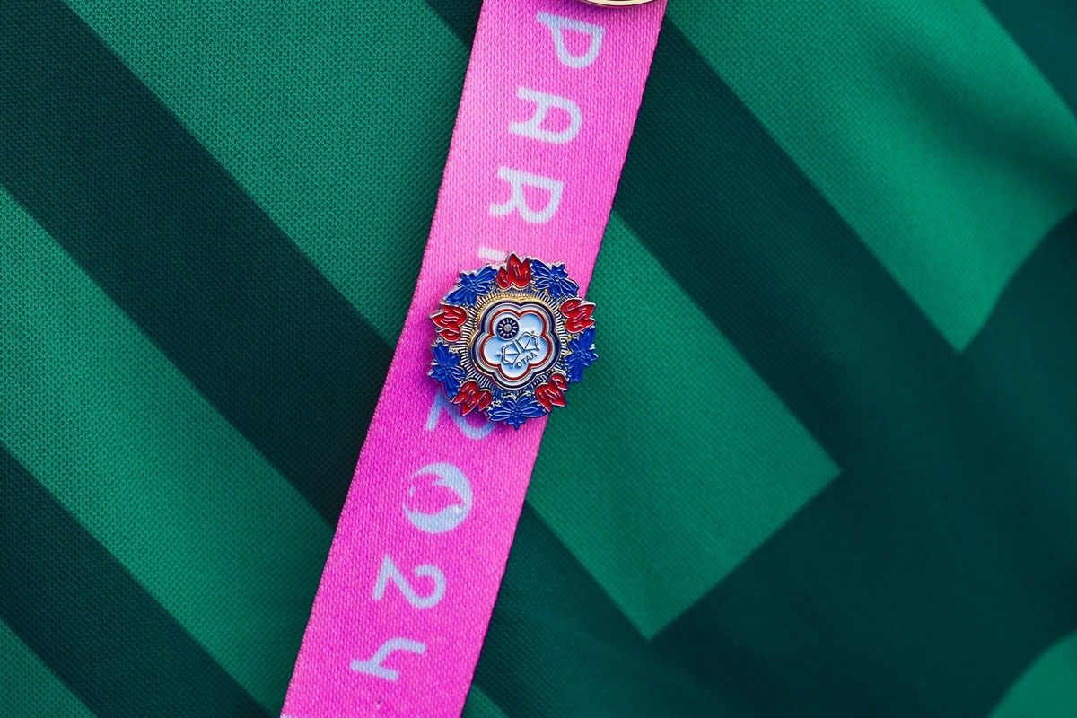 RECORD DATE NOT STATED XXXIII Olympic Games, Olympische Spiele, Olympia, OS Paris 2024 Archery - Womens Individual Classification Detail of Pin during Archery - Womens Individual Classification as par ...
