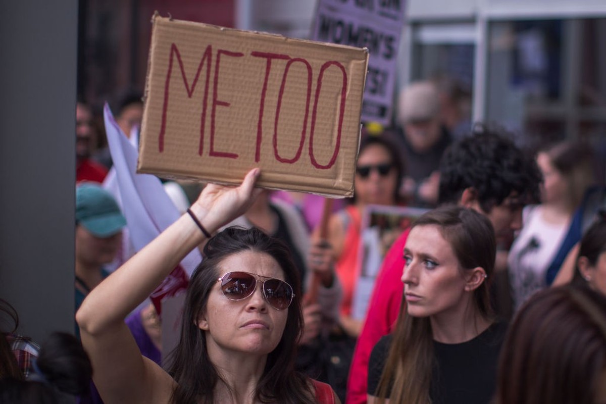 LOS ANGELES, CA - NOVEMBER 12: Demonstrators participate in the #MeToo Survivors' March in response to several high-profile sexual harassment scandals on November 12, 2017 in Los Angeles, Califor ...